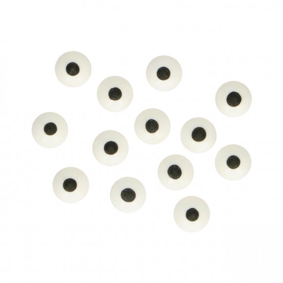 Захарна декорация - "Очи 1см" - 64 броя